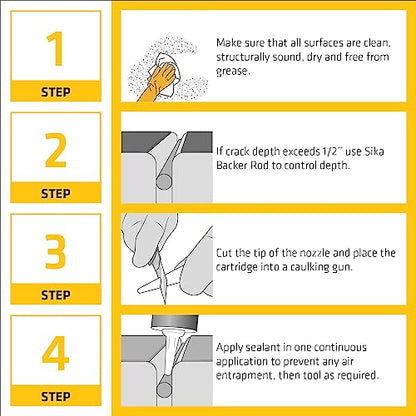 Sikaflex Mortar Fix, Limestone, Polyurethane sealant for Repairing Damaged Mortar, Joints and Gaps. Sealing Mortar Cracks 10.1 fl. oz Cartridge (Pack of 2) - size: 10.1 Fl Oz (Pack of 2)