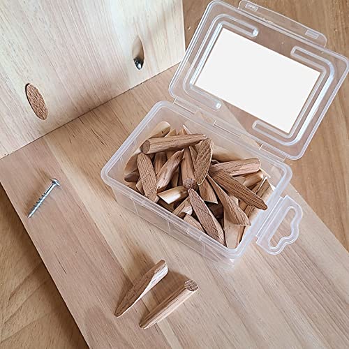 Wood Pocket Hole Plugs, 50-Pack Oak Wooden Dowel Jigs for Woodworking Projects