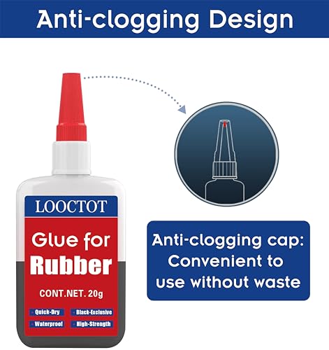 Black Rubber Glue,Super Instant Glue for Rubbers,Tire,Tube,Edge,etc 20g - style: Rubber Glue