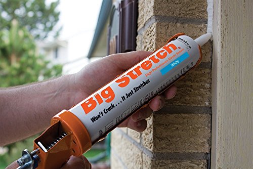 Sashco Big Stretch Acrylic Latex High Performance Caulking Sealant, 10.5 Ounce Cartridge, White (Pack of 12)