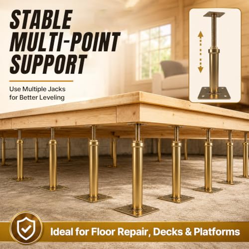 8 PCS House Floor Jacks for Leveling, 11.6" to 16" Adjustable Height - size: 11.6" to 16"