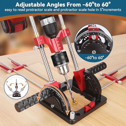 Portable Drill Guide, Multi Angle Drill Guide for Straight Holes