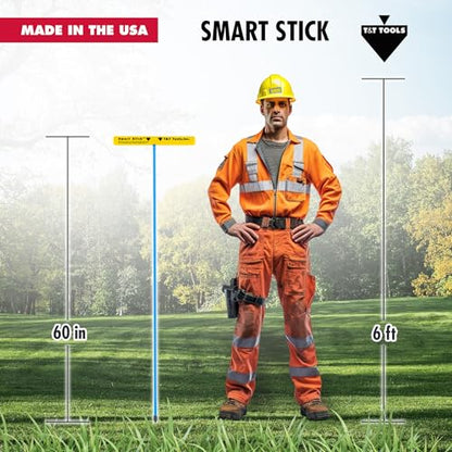 T&T Tools 60-Inch Smart Stick Metal Soil Probe – 3/8" Round Rod - 1 Pack - size: 60 Inch