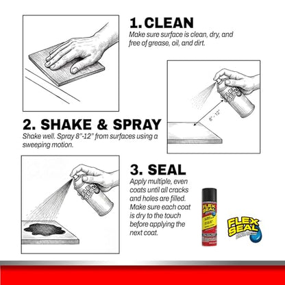 Flex Seal Spray Rubber Sealant Coating, Waterproof, Black, 14 oz, 2-Pack - color: Black, size: 14 oz (Pack of 2)