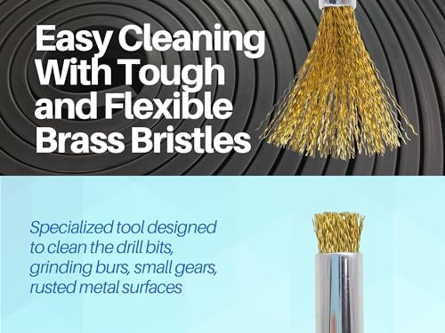 Artman Instruments Bur Brush Tough Brass Bristles with Adjustable Telescopic Handle Rust Cleaning Adjustable Handle