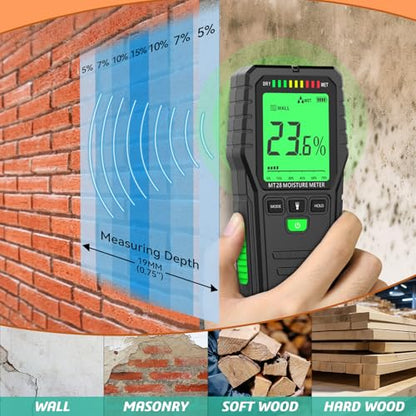 RDINSCOS Pinless Moisture Meter - color: Green