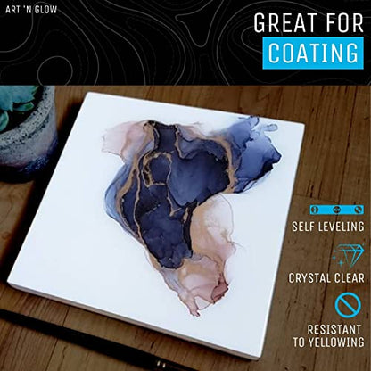 Crystal Clear Epoxy Resin 1 Gallon - Food Safe, UV Resistant, Bubble Free - size: 1 Gallon