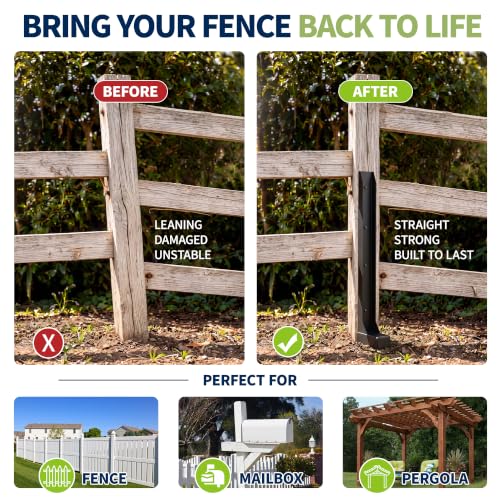 35 Inch Fence Post Repair Kit, Fix Broken 4x4/6x6 Wood Post