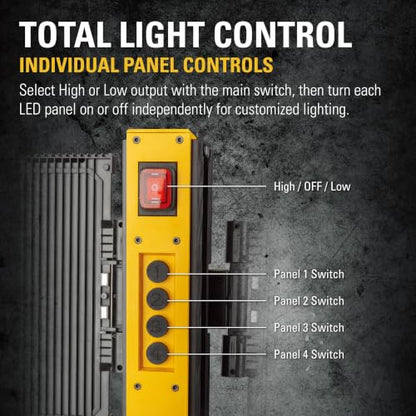 CAT 10000 Lumen 4-Panel LED Work Light with Tripod Stand - 980886CWT