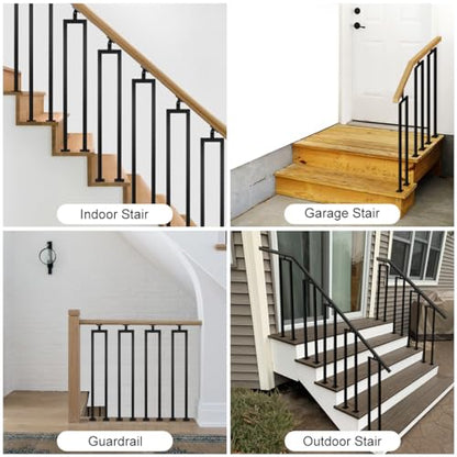 LukLoy 12 Pack U Shape 36" Stair Balusters with Adjustable Top Bracket - size: 36"
