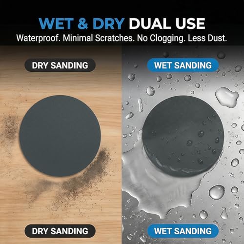50 Pcs 2" Wet Dry Sandpaper, 2000 Grit, Hook & Loop - style: 2,000 Grit