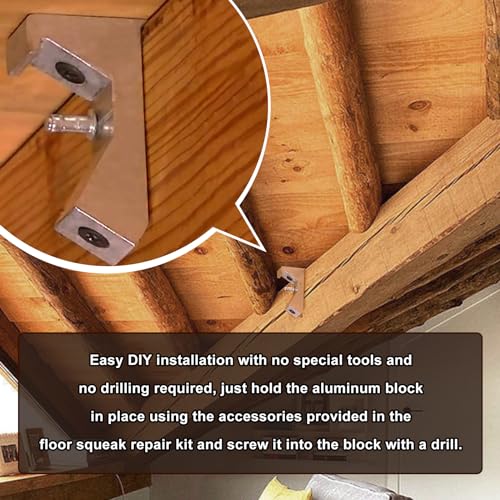 12PCS Squeaky Floor Repair Kit for 5/8"+ Subfloor - color: Black