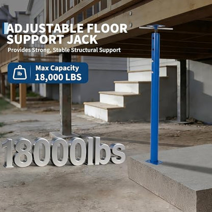 Adjustable Jack Post 56"-100", 2Pack House Floor Jack, 18000LBS House Jacks - color: Blue/56"-100"
