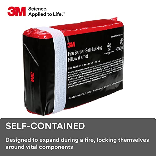 3M Fire Barrier Self-Locking Pillows FB369SL, Large, 3 in x 6 in x 9 in - size: Large