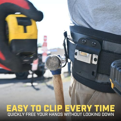 Holstery TapeMaster | Clip-On Tape Measure Holder - Low-Profile Measuring Tape Holster for Your Belt, Tool Bags, Pockets, or Pants - style: TapeMaster