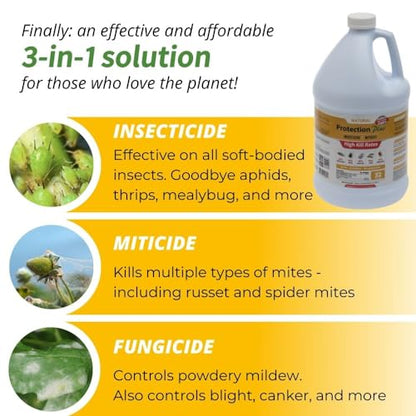 Eco-Safe Plant Protection, Broad Spectrum Insecticide, Fungicide, Miticide; Kill and Repel Mites, Whitefly, Aphids, Thrips, More; EPM Protection Plus 8 Oz Concentrate - size: 8 oz Concentrate
