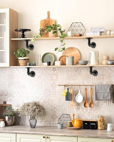 MUZIK 24Pc 4"×4" L Pipe Shelf Bracket, Heavy Duty Wall Mount, DIY Shelving - size: 4*4 Inch, style: 24 Pack