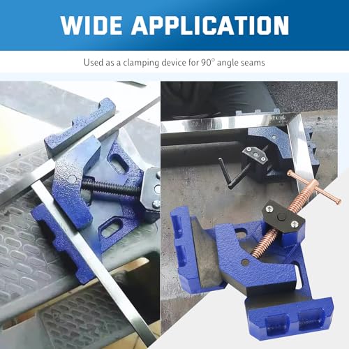 DASBET 2Pcs Cast Iron Welders Angle Clamp Heavy Duty Two Axis Welding Clamp