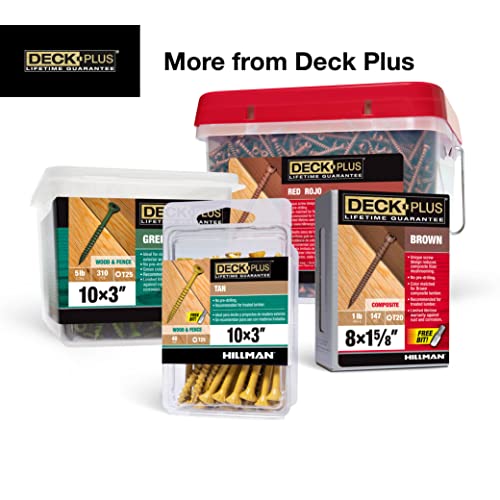 Deck Plus Deck Screws, #10 x 3-1/2in, 365 Pieces, Brown - color: Brown, size: #10 x 3-1/2", style: 275 pcs
