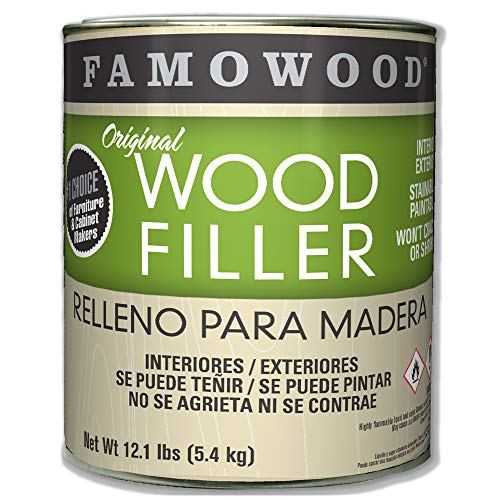 Famowood 36001128 Original Wood Filler, Oak/Teak, One Gallon