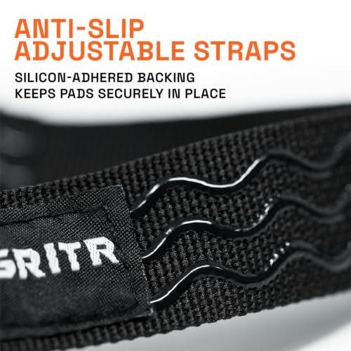 GRITR Knee Pads - Heavy Duty Knee Protectors, Improved, Black - color: Black