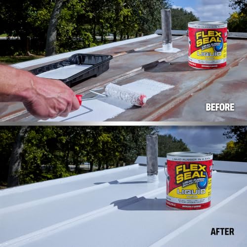 Flex Seal Liquid Rubber Sealant Coating, Waterproof, White, 128 oz - color: White, size: 128 oz