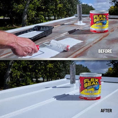 Flex Seal Liquid Rubber Sealant Coating, Waterproof, White, 128 oz - color: White, size: 128 oz
