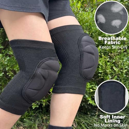 Volleyball Knee Pads for Men Women, Soft Elastic Sleeve for Work- Black S/M