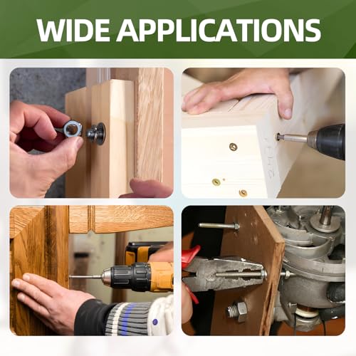 50 PCS 1/4-20 x 15mm Threaded Inserts for Wood Professional Threaded Insert Nuts for Furniture & Wooden Products, Hex Spanner Included - size: 1/4-20 x 15mm
