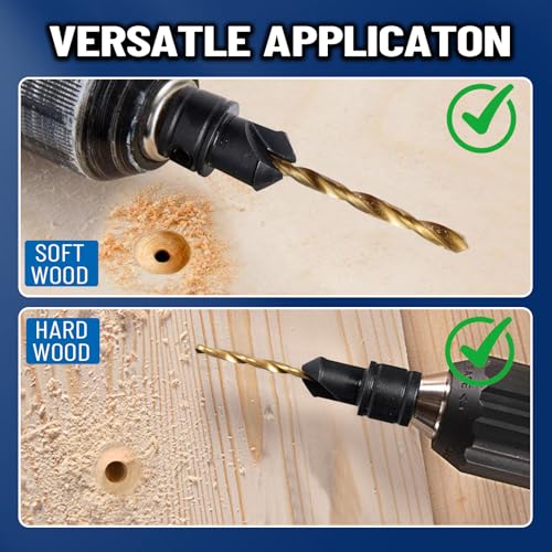 shengbenhao #8 Countersink Drill Bit Set for Wood 12Pcs Adjustable - style: #8