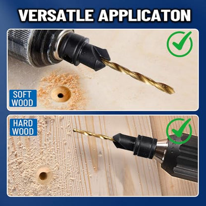 shengbenhao #4#6#8 Countersink Drill Bit Set for Wood 7Pcs Adjustable - style: #4#6#8