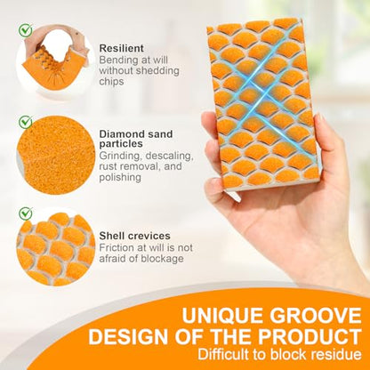 10 Pack Sanding Sponges, 60-150 Grit Wet Dry Sanding Blocks