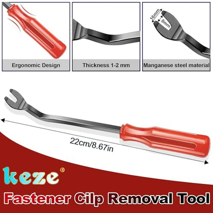 Keze 8 Pcs Auto Trim Removal Tool Kit - Red - color: Red-8 Trim Removal Tool Set