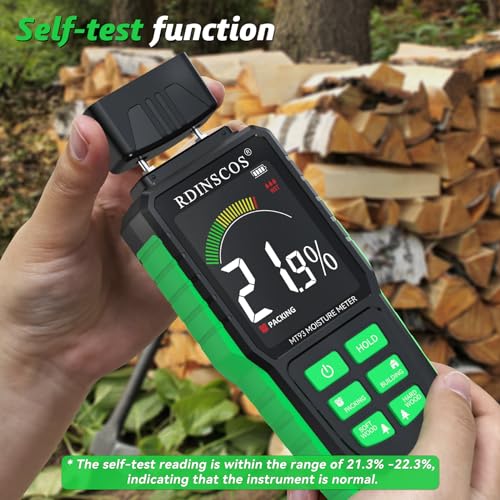 RDINSCOS Moisture Meter for Wood, Walls & Hardwood - color: Black-green