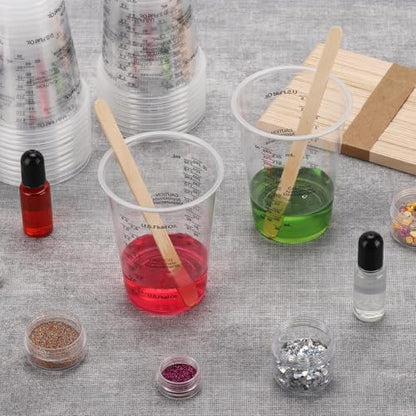 60 Pcs 8oz Epoxy Resin Mixing Cups Disposable Plastic Measuring Cups