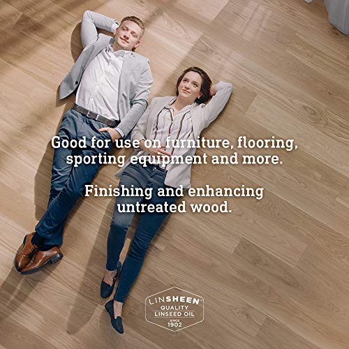 LinSheen Boiled Linseed Oil – Fast Drying Flaxseed Wood Treatment to Rejuvenate and Restore Outdoor and Indoor Wood Furniture, Floors and Sports Equipment, Gallon - size: 128 Fl Oz (Pack of 1)