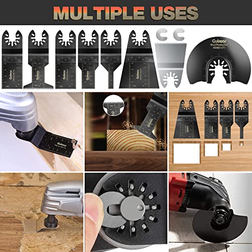 15PCS Universal Oscillating Tool Oscillating Saw Blades, Oscillating Multitool Quick Release Saw Blades for Wood Metal Plastics, for Dewalt and Bosch, Ideal Tool for DIY Enthusiasts and Detailing Work - style: 15pcs oscillting tool saw blades
