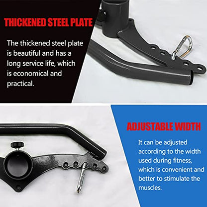 Adjustable Lat Pull down Bar, Cable Machine Attachments for Gym, Home Gym Fitness T-bar Row Pulldown Attachments, Lat Pull Down Machine Wide Grip Neutral Grip Handle - color: SP-B05