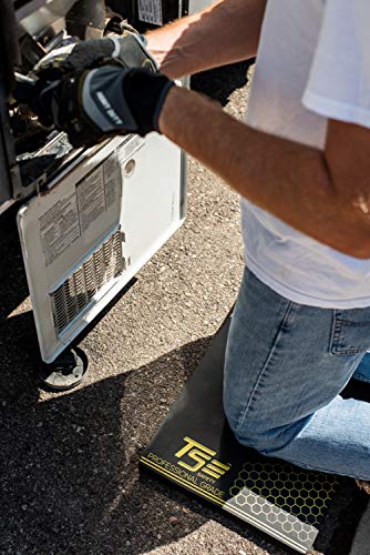 True Flex Protective Kneeling Pad, Premium Quality Neoprene Pad, Heavy Duty Stabilization, Easy to Carry Handle, Comfortable Ergonomic Design Kneeling Mat by TSE Safety,Black 14 inches x 18 inches