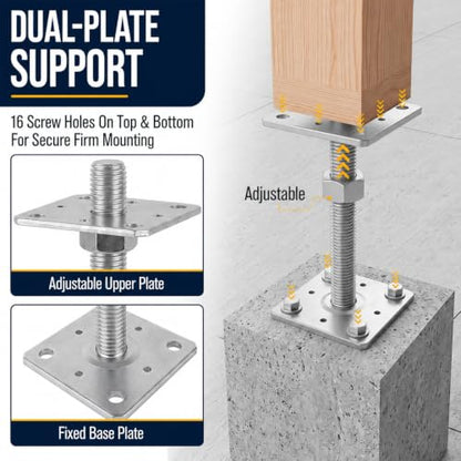 4 Pack 18" Adjustable House Floor Jacks