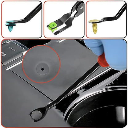 Keze 3 Pcs Auto Clip Pliers Set and Fastener Remover Tool - color: Red-Auto Clip Pliers Set