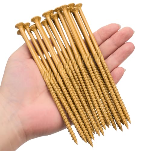 50 PCS #12 x 6” Deck Screws Self-Tapping Outdoor Wood Screws