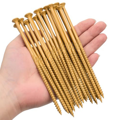 50 PCS #12 x 6” Deck Screws Self-Tapping Outdoor Wood Screws