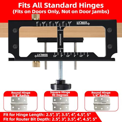 GOINGMAKE Door Hinge Jig, All Metal Door Hinge Template Kit