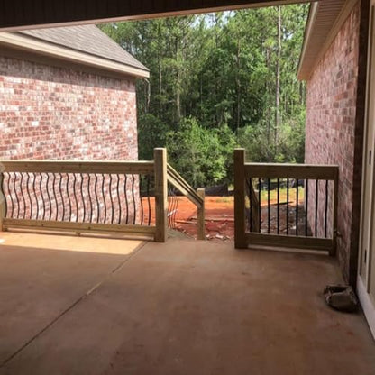 HZIU 61 Pack 36" Deck Balusters with Screws ，Iron Deck Railing - size: 36 Inch