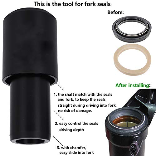 Dust Seal Installation Tool Fork Dust Seal Driver Dust Wiper Installation Tool Guide Compatible for Fox Rockshox Suspension Fork Lower Leg in 30mm 32mm 34mm 35mm 36mm 40mm - style: Size 32