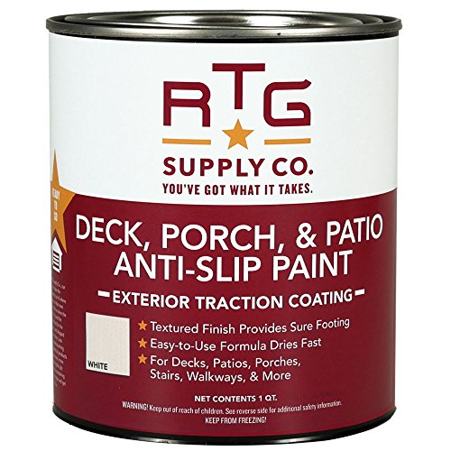 RTG Deck, Porch, & Patio Anti-Slip Paint (Quart, White) - color: White