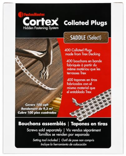 FastenMaster/Trex Collated Replacement Plugs 400 Count – Select Saddle