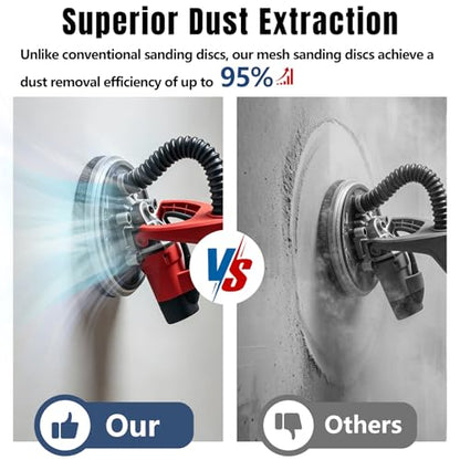 9 Inch Mesh Sanding Discs, 80-240 Grit Sandpaper for Drywall Sander - style: Mix Grit