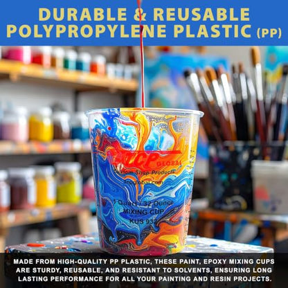 Custom Shop Paint Mixing Cups, 32-Ounce, 12 Pack, Plastic Measuring Cups - style: 12 Cups